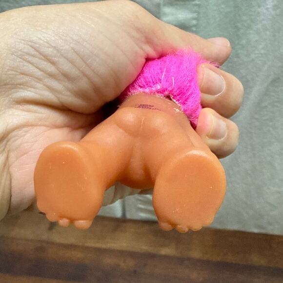 Thomas Dam Norfin Troll Doll Vintage 1985 With Pink Hair 3" Collectible Figure - Picture 7 of 8